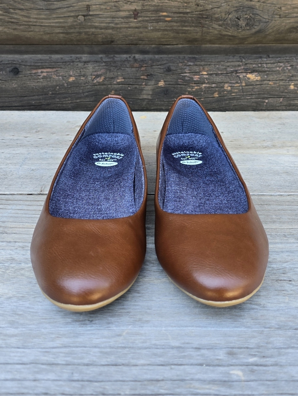 Dr. Scholls NEW Giorgie Modern Minimalist Cognac Comfort Ballet Flats 9M - Picture 8 of 13